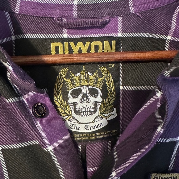 DIXXON Purple and Black Checkered Men's Shirt - Picture 2 of 2
